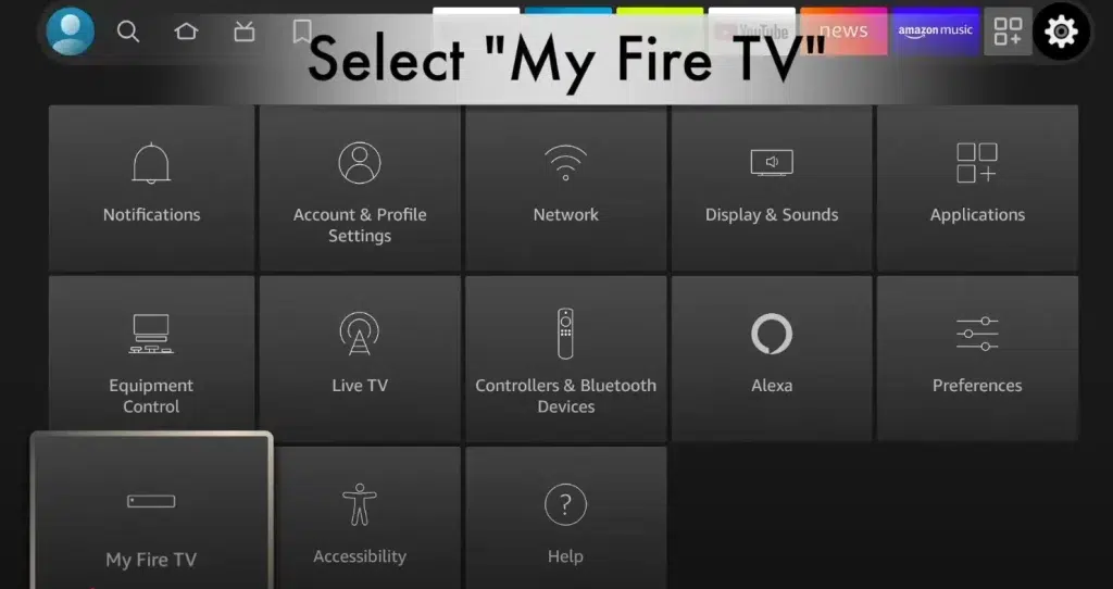 settings my fire tv